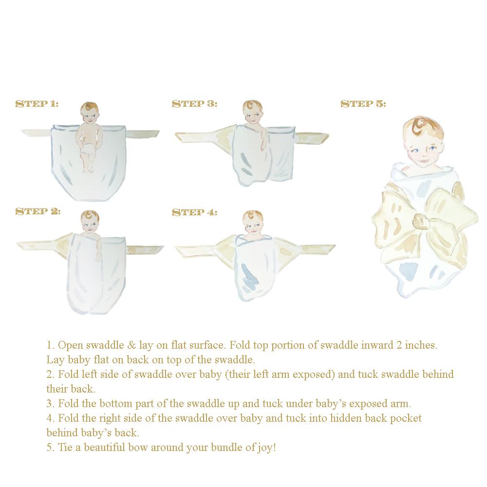 Swaddle Bow in Buckhead Blue